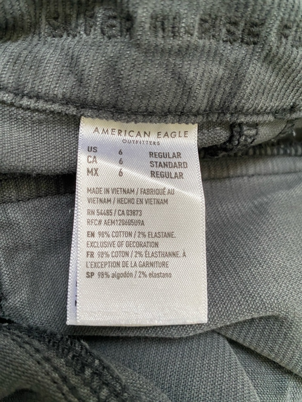 American Eagle Outfitters Dark Gray Boot Cut Corduroy Pants - Picture 8 of 11